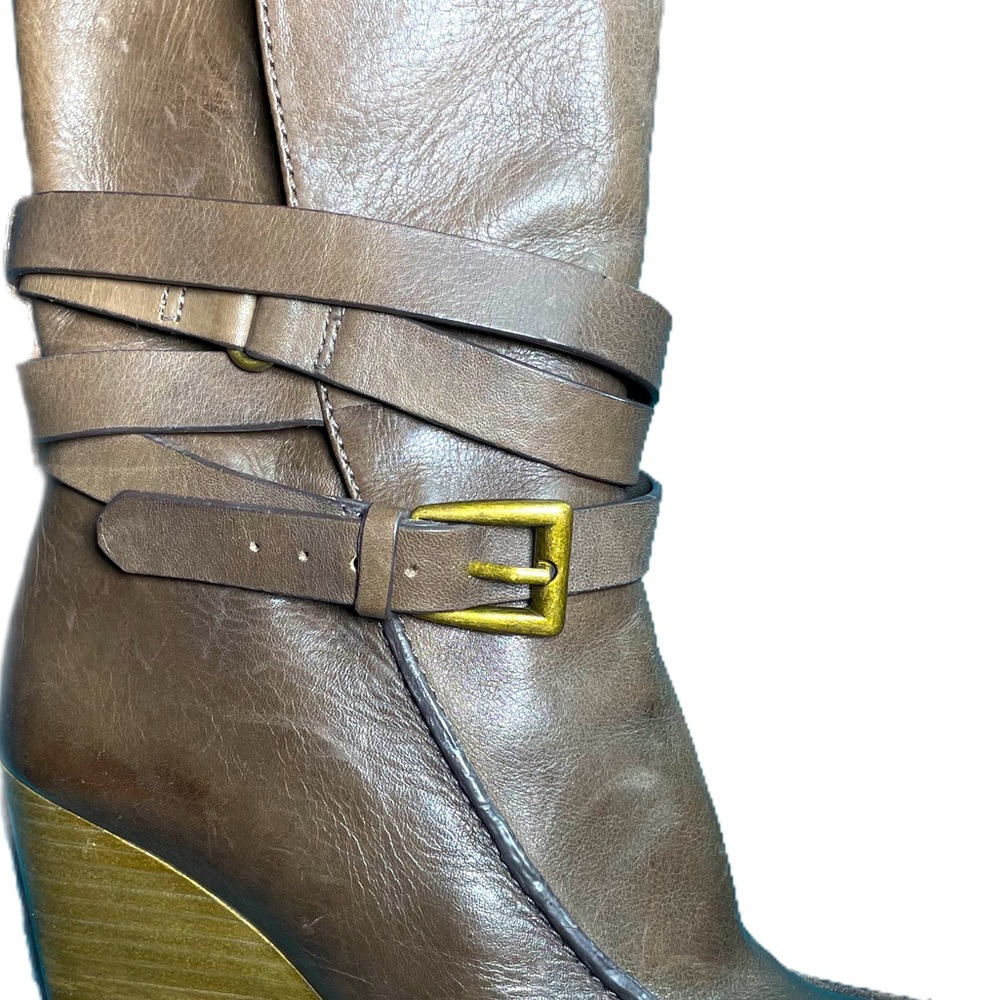 Vintage Joan and David Wedge Boots, Size 6